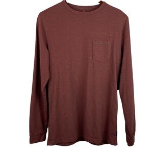 Roark | Rust Brown Well Worn Midweight Organic Long Sleeve Tee Shirt